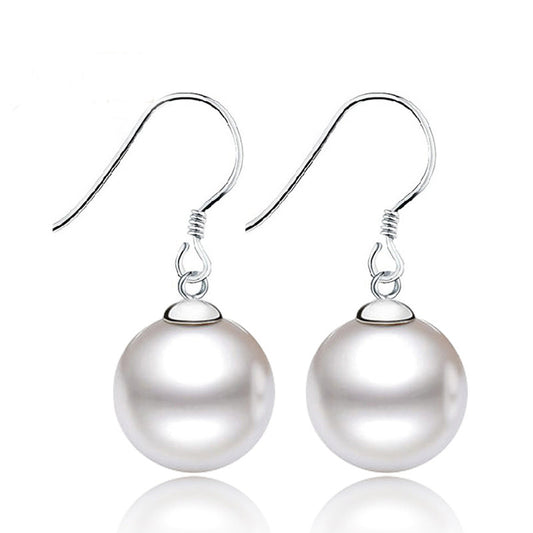 Elegant Big Shell Pearl Sliver Earrings