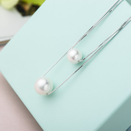 Shell Pearl Silver Necklace