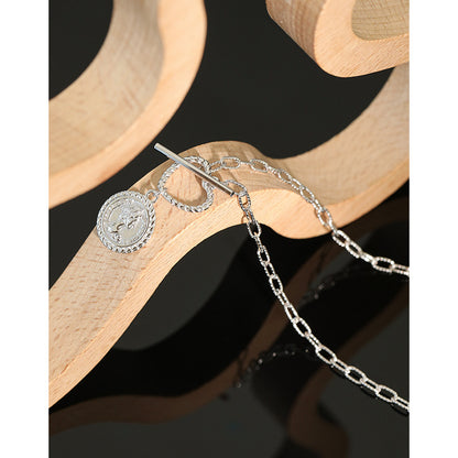 Coin OT Silver/18K Gold Necklace