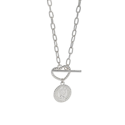 Coin OT Silver/18K Gold Necklace