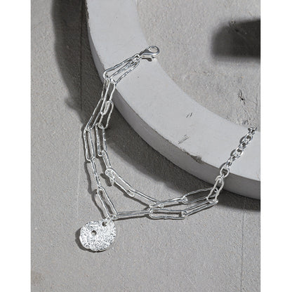 Office Lotus Leaf Silver Bracelet