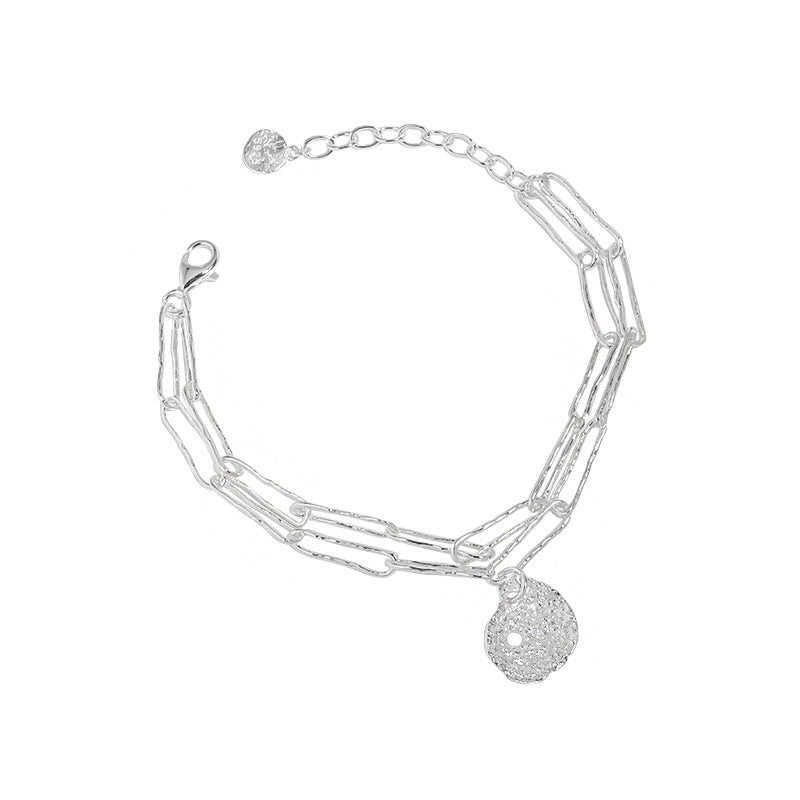 Office Lotus Leaf Silver Bracelet