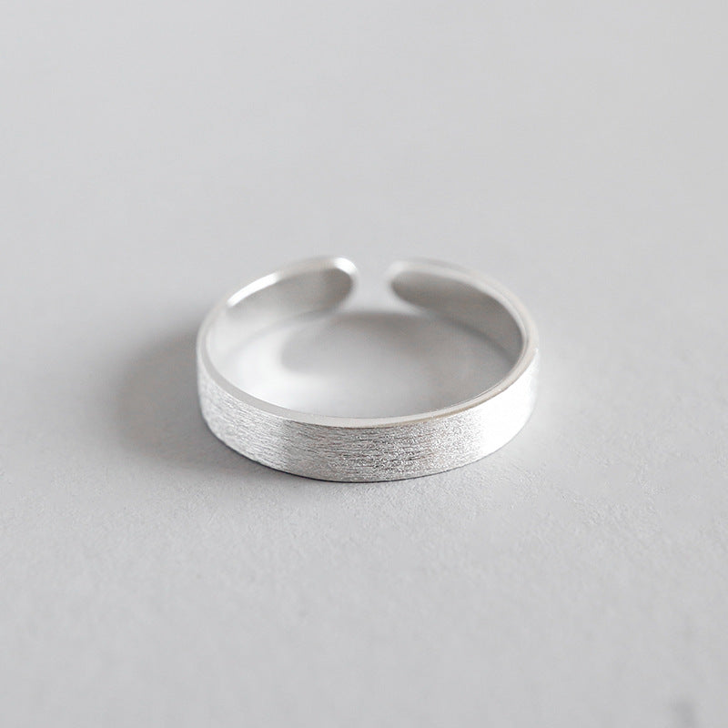 Brushed Silver Band Ring