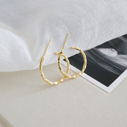 Asymmetric Silver/18K Gold Earrings