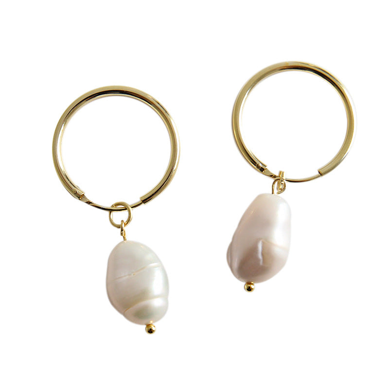 Natural Pearl Silver Earrings