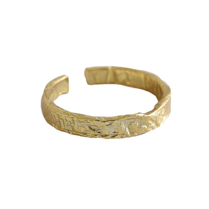 Concave Convex Silver/18K Gold Ring