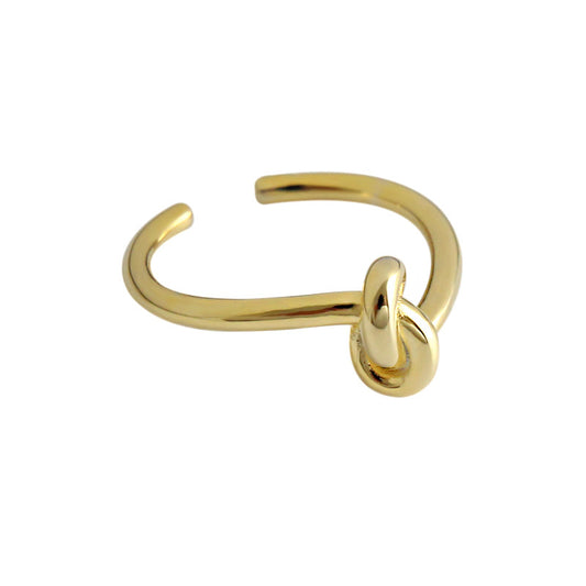 Simple Knot Silver/18K Gold Ring