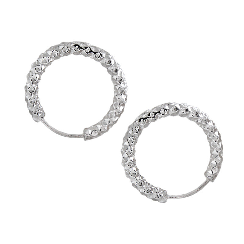 Modern Circle Silver/18K Gold Earrings