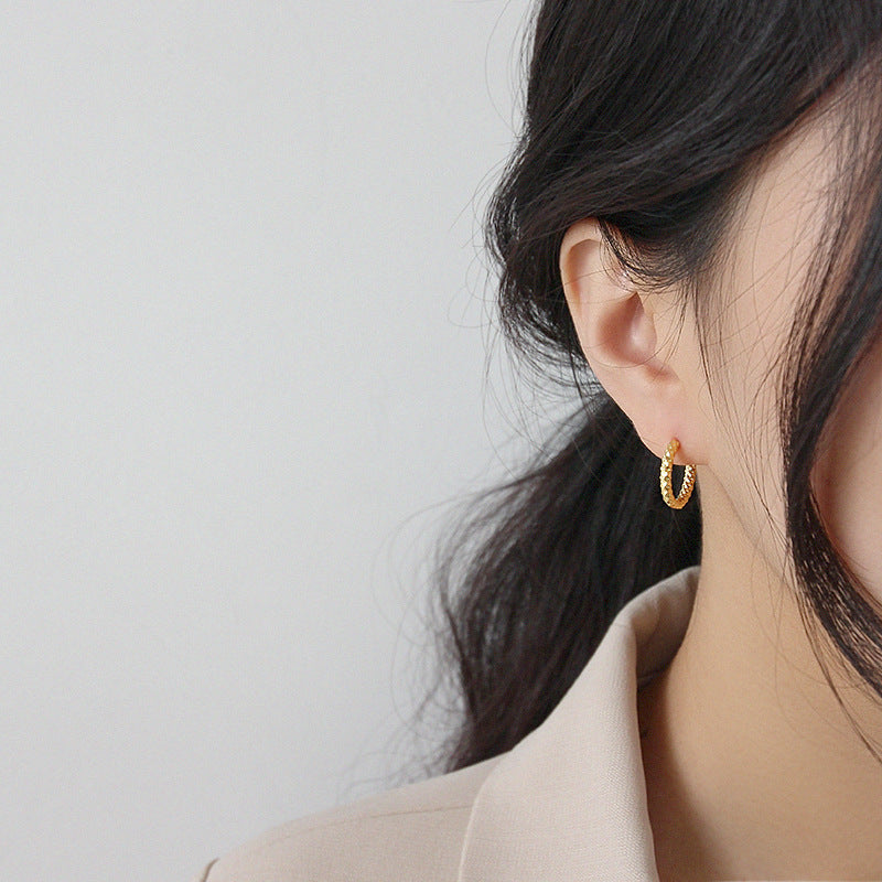 Modern Circle Silver/18K Gold Earrings