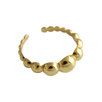 Simple Beads Silver/18K Gold Ring