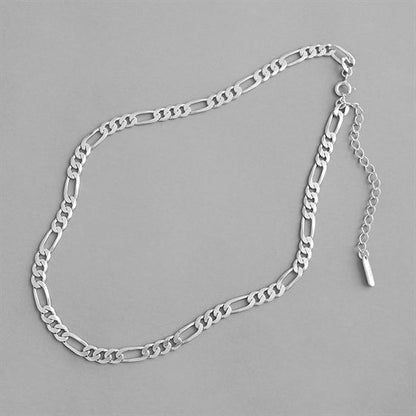 Hollow Chain Choker Silver/18K Gold Necklace