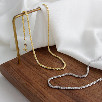 Crisscross Silver/18K Gold Necklace