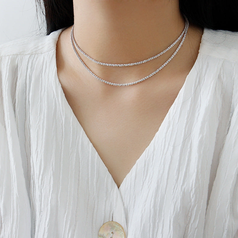 Crisscross Silver/18K Gold Necklace