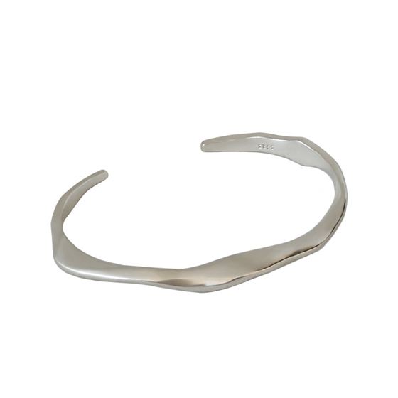 New Open Bangle Silver/18K Gold Ring