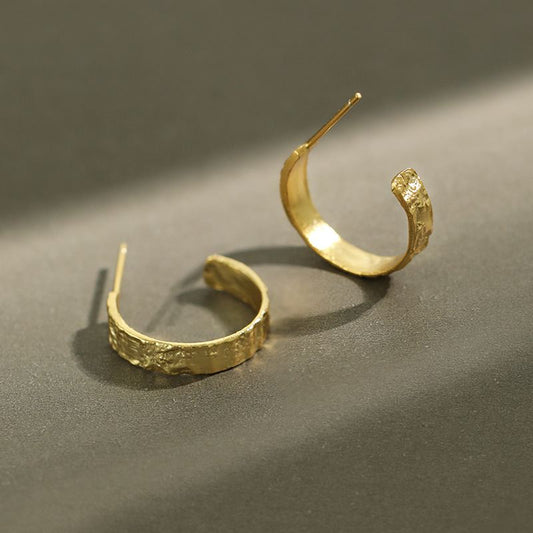 Circle Hoop Silver/18K Gold Earrings