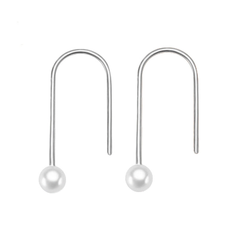 U Pearl Sliver Earrings