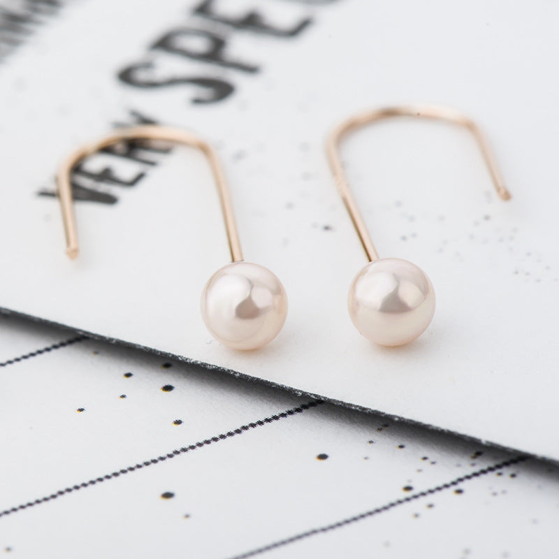 U Pearl Sliver Earrings