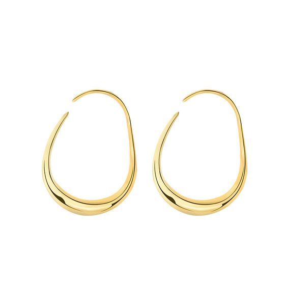 Geometry Circle Silver/18K Gold Earrings