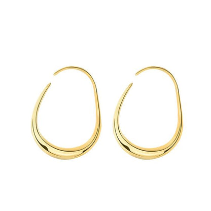 Geometry Circle Silver/18K Gold Earrings