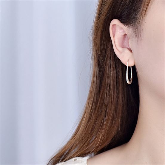 Geometry Circle Silver/18K Gold Earrings