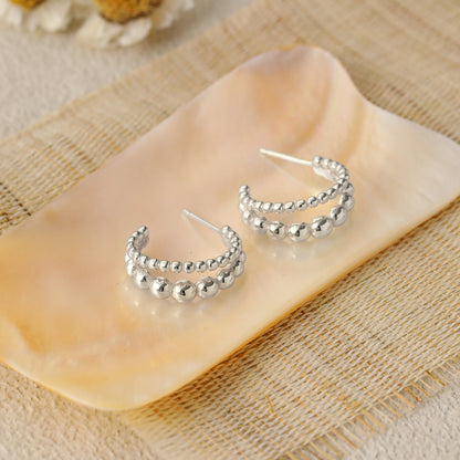 Holiday Beads Silver/18K Gold Earrings