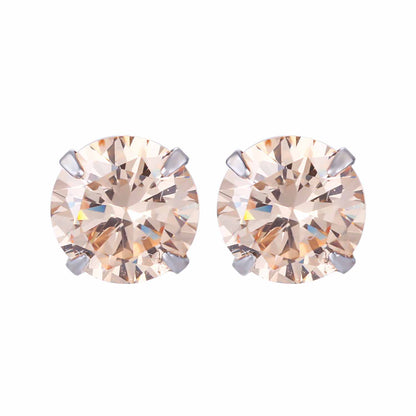 CZ White Silver Earrings