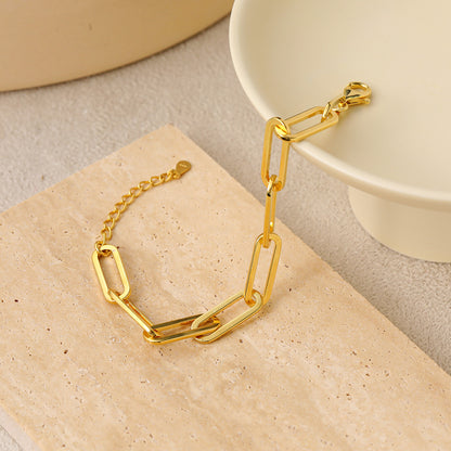 Holiday Chain Silver/18K Gold Bracelet