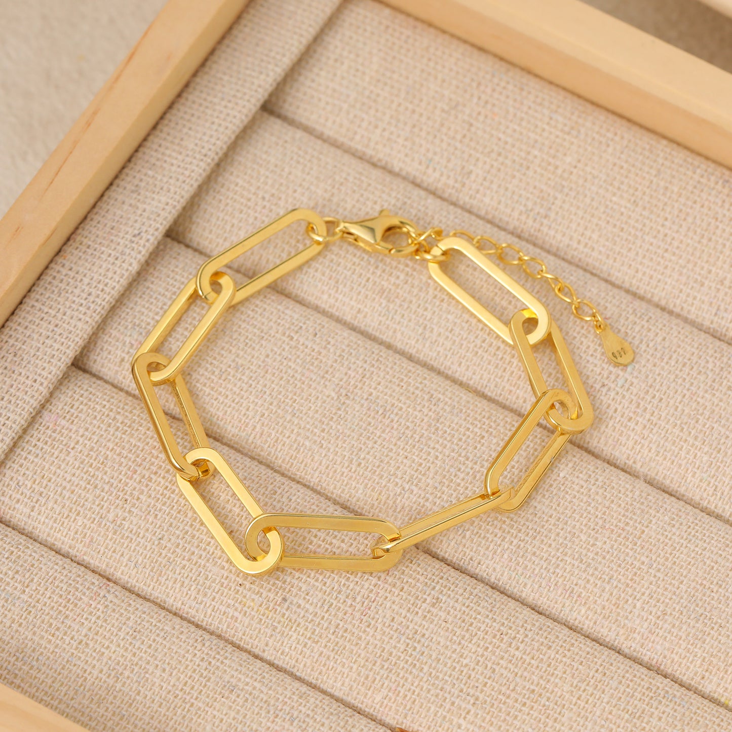 Holiday Chain Silver/18K Gold Bracelet