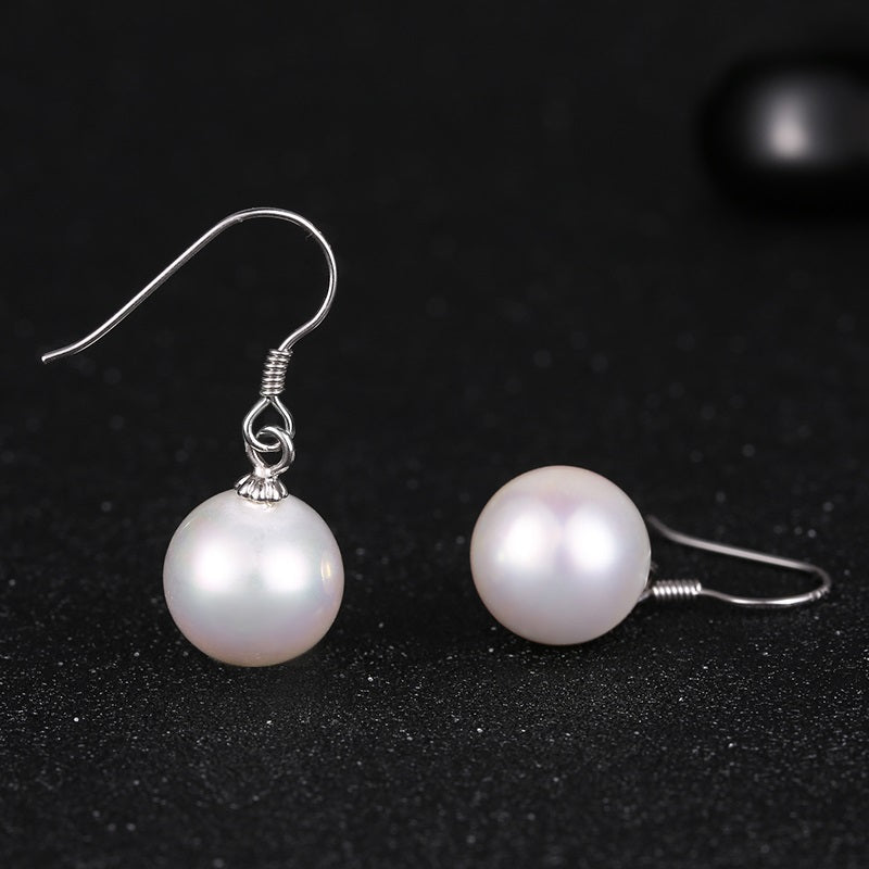 Elegant Big Shell Pearl Sliver Earrings